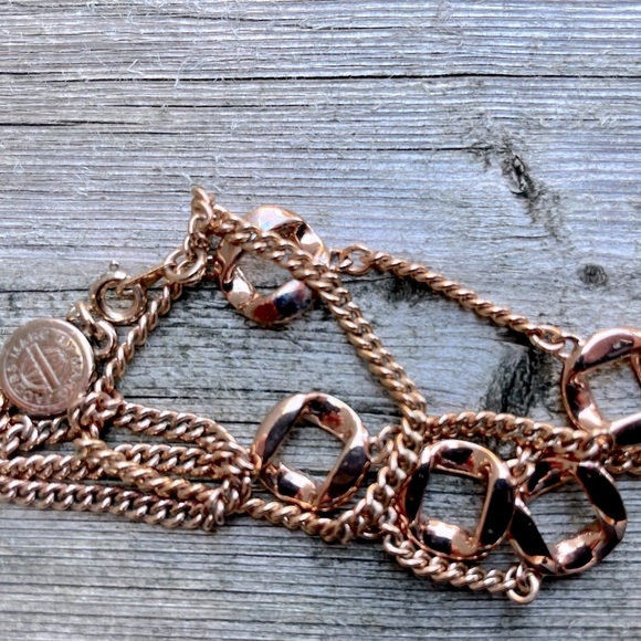 Marc by Marc Jacobs Rose Gold Tone Chain Link Station Choker Necklace - Picture 2 of 15